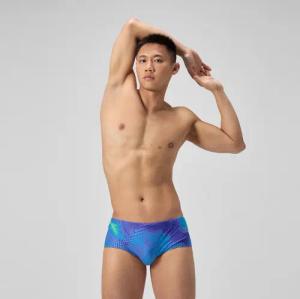Herren Club Training Badehose 13,5 cm mit Print Blau/Grün