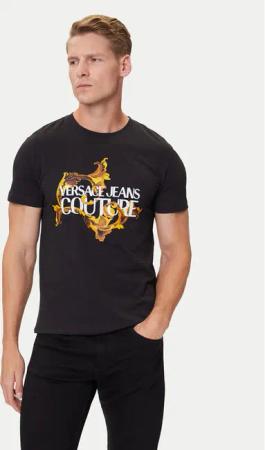 Versace Jeans Couture T-Shirt 79GAHE02 CJ00E Schwarz Regular Fit