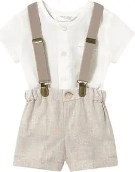 Mayoral Kleider & Outfits 1215 Set camisa y pantalón Crudo
