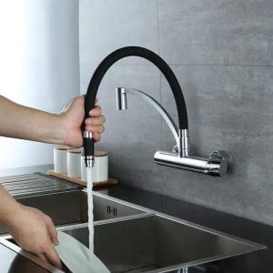 HOMELODY Spültischarmatur Wasserhahn Küche Wandmontage 180°