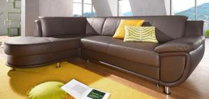 TRENDMANUFAKTUR Ecksofa "Rondo, zeitlos und elegant, bequem, L-Form", wahlweise mit Federkern, wahlweise mit Bettfunktion