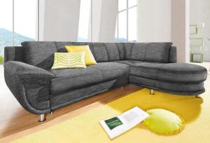 TRENDMANUFAKTUR Ecksofa "Rondo, zeitlos und elegant, bequem, L-Form", wahlweise mit Federkern, wahlweise mit Bettfunktion