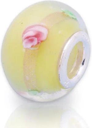 Unique Bead Exklusiver Unique Bead - Glas mit 925 Silber Fassung BG0037