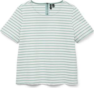 Vero Moda Rundhalsshirt "VMABBY SS ZIP TOP JRS NOOS", mit kurzem Reißverschluss im Rücken