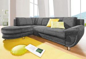 TRENDMANUFAKTUR Ecksofa "Rondo, zeitlos und elegant, bequem, L-Form", wahlweise mit Federkern, wahlweise mit Bettfunktion