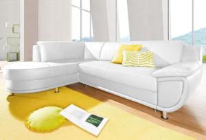 TRENDMANUFAKTUR Ecksofa "Rondo, zeitlos und elegant, bequem, L-Form", wahlweise mit Federkern, wahlweise mit Bettfunktion