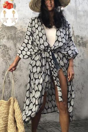 RWEUOQ Strandkleid Kimono Kaftan Strandkleid Sommerkleid