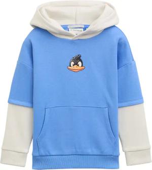 TOM TAILOR Jungen Hoodie Sweatshirt im 2-in-1-Look, blau, Uni, Gr. 116/122