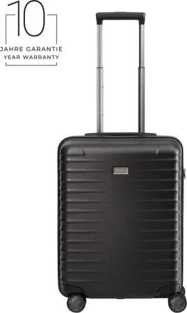 TITAN Litron 4-Rollen Kabinentrolley 55 cm + Gratis Hotelgutschein Schwarz