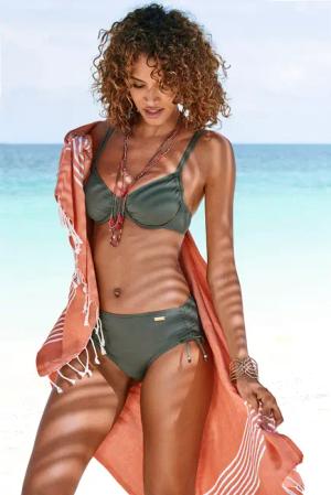 LASCANA Bikini-Hose Damen oliv Gr.34