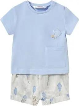 Mayoral Kleider & Outfits 1202 Conjunto camiseta y pantalón corto Azul