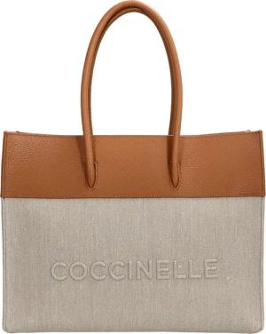 Coccinelle Myrtha Canvas - Umhängetasche 27 cm (natural/cuir)
