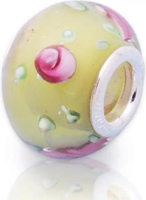 Unique Bead Unique Bead aus Glas mit 925 Silber Fassung BG0033