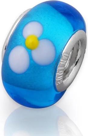 Unique Bead Exklusiver Unique Bead - Glas mit 925 Silber Fassung BG0237