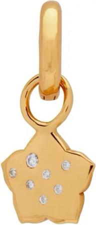Unique Charm-Einhänger Vergoldeter Unique 925 Silber Clip Charm mit Zirkonia CC0100