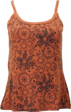 Guru-Shop T-Shirt Yoga Top Blümchen, Boho