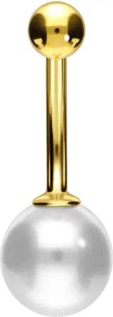 PIERCINGLINE Bauchnabelpiercing 18 Karat Gold Bananabell