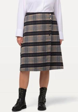 Ulla Popken Lederrock Landhaus Kilt Karo