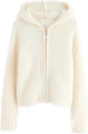 Next Kapuzenpullover Flauschige Kapuzenjacke mit Reißverschluss