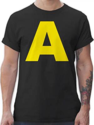 Shirtracer T-Shirt Kostüm Buchstabe A Streifenhörnchen