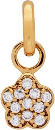 Unique Charm-Einhänger Vergoldeter Unique 925 Silber Clipcharm mit Zirkonia CC0099