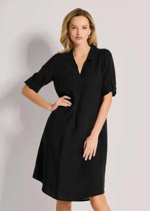 MADELEINE Midikleid Kleid mit Krempelärmeln in