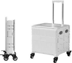 Rhein Beleuchtung Einkaufstrolley 65 L Vierrad-Einkaufswagen, transportwagen klappbar,