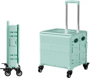 Rhein Beleuchtung Einkaufstrolley 65 L Vierrad-Einkaufswagen, transportwagen klappbar,