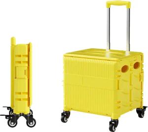 Rhein Beleuchtung Einkaufstrolley 65 L Vierrad-Einkaufswagen, transportwagen klappbar,