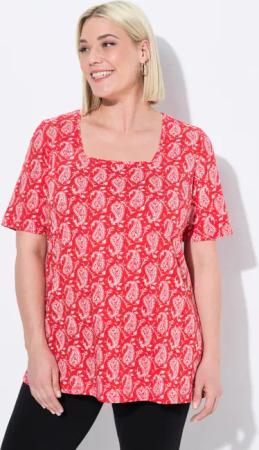 Ulla Popken Longshirt T-Shirt gemustert A-Linie
