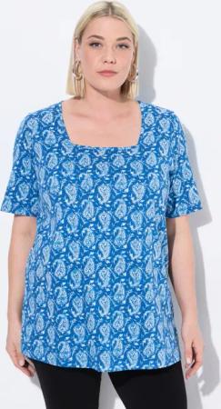 Ulla Popken Longshirt T-Shirt gemustert A-Linie
