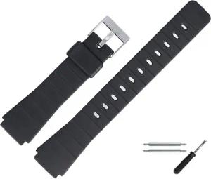 MARBURGER Uhrenarmband 16mm Kunststoff PVC Schwarz