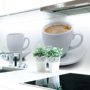 DRUCK-EXPERT Küchenrückwand Küchenrückwand Kaffee Tasse Hart-PVC