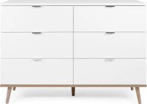 Homestyle4u Kommode Sideboard Weiß Holz Schlafzimmerschrank