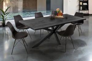 Loreno® Esstisch Josy, Holz-Optik Grau, Baumkante,
