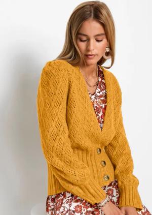 Ajourstrickjacke
