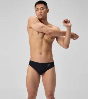 Herren Solid Badehose Schwarz
