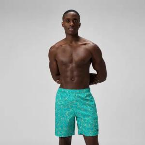 Herren Xpress Lite Badeshorts 45 cm mit Allover-Print Türkis