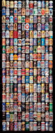 Papermoon Fototapete "American Beer Cans - Türtapete", matt