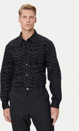 Versace Jeans Couture Hemd 79GAL2R0 NS703 Schwarz Slim Fit