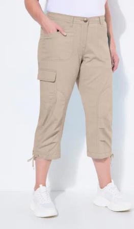 Ulla Popken Cargoshorts 7/8-Cargohose Komfortbund