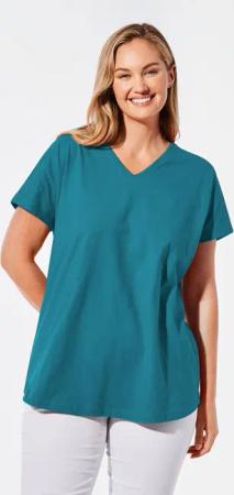 GOLDNER T-Shirt Shirt mit V-Ausschnitt (CURVY)