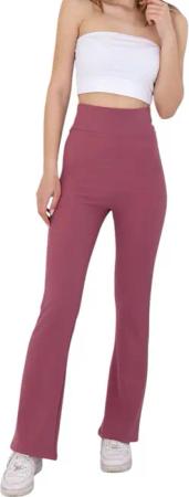 fashionshowcase Schlaghose Damen Scuba Hose High