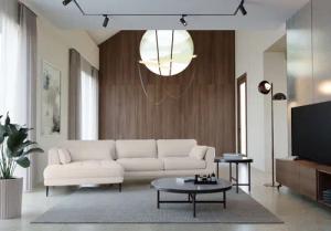 TRENDMANUFAKTUR Ecksofa "Luzi, wahlweise mit Schlaffunktion & Bettkasten. L-Form", Designsofa mit tollem Sitzkomfort, Metallfüße schwarz, Breite 280 cm