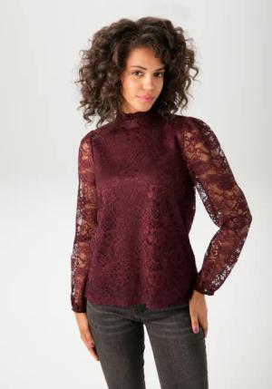 Aniston CASUAL Spitzenbluse, aufwändig mit edlen Rosen verziert - NEUE KOLLEKTION