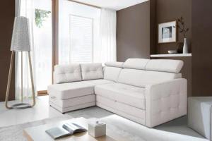 exxpo - sofa fashion Ecksofa "Arles, Federkern, zeitlos, Breite 225cm, L-Form", wahlweise mit Bettfunktion und Bettkasten, inkl. Kopfteilverstellung