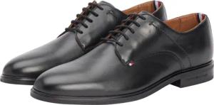 Tommy Hilfiger Schnürschuh "HILFIGER THUNIT LTH SHOE", Blockabsatz, Businessschuh, Abendschuh in edlem Used Look