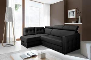 exxpo - sofa fashion Ecksofa "Arles, Federkern, zeitlos, Breite 225cm, L-Form", wahlweise mit Bettfunktion und Bettkasten, inkl. Kopfteilverstellung