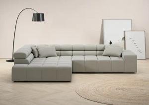 INOSIGN Ecksofa "Ancona incl. Kopfteilverstellung, Breite 319cm, L-Form", wahlweise motorische Sitztiefenverstellung, auch in Cord + Easy Care