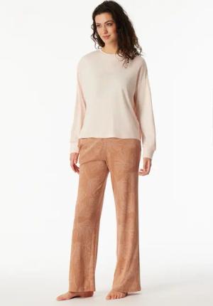 Schlafanzug lang Interlock champagner - Modern Nightwear 42